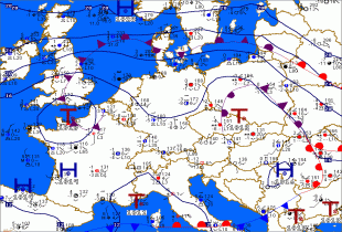 Bodenwetterkarte 09.11.04 19 Uhr MEZ